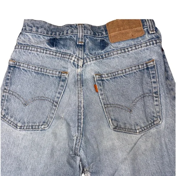 Rare Vintage 1980s 501 Button Levis Denim Jeans Orange Tab Women SZ 24/32 Inseam - Picture 5 of 11